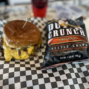 Cheese Please Burger with bacon. Double of course!