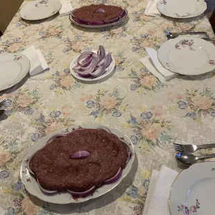 Raw kibbeh meat