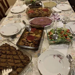 On a middle eastern Lebanese Syrian table