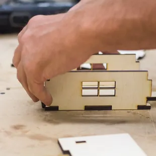 Lasercut model house