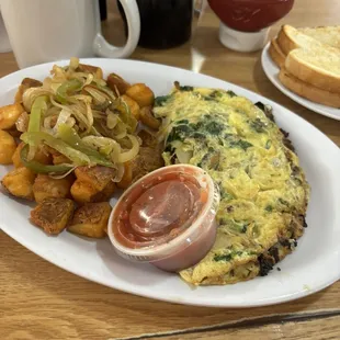 Omelet with home fries-yum!!
