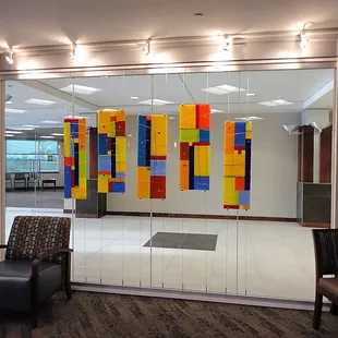 Heart Consultants: custom fused glass.