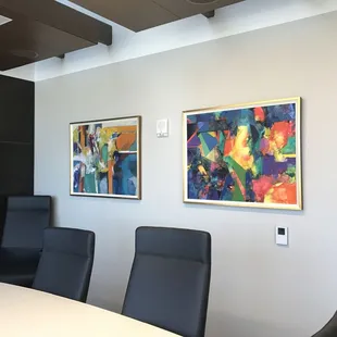 Mutual of Omaha Bank Executive Headquarters, original paintings on canvas.