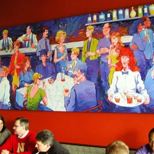 Commissioned artwork for the original Jams Restaurant, 4.5' high x 56' long. This art is now privately owned.