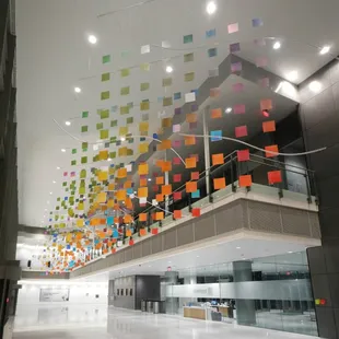 "Trade Winds", marketing integration atrium sculpture, 16' x20' x 125' long for an online stock trading company.