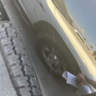 Noticed scratches after the service.