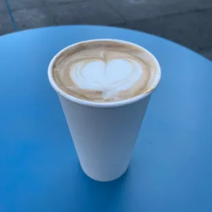 Large white mocha. Amazing coffee. Bitter and sweet at the same time. Perfect concoction of morning happiness in a cup.