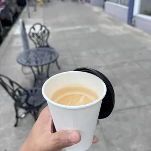 Medium cappuccino $4.75.