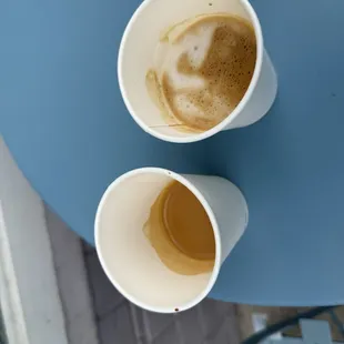 Espresso and oat milk cortado