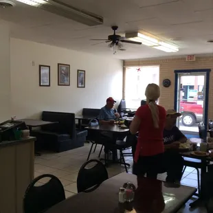 people sitting at tables