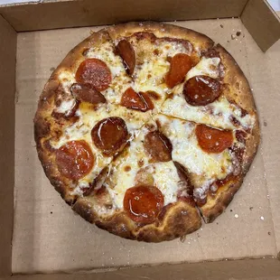 Athena pizza with honey drizzle