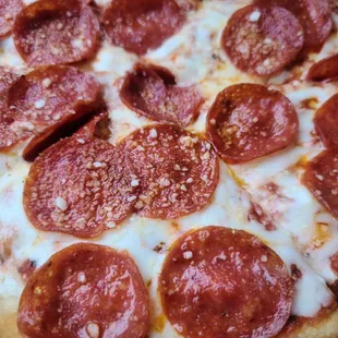 a pepperoni pizza