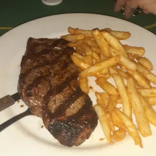 a steak and french fries