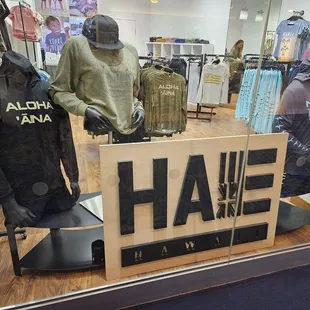 The name of the shop: HAE Hawaii