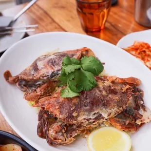 Soft Shell Crabs Meunière