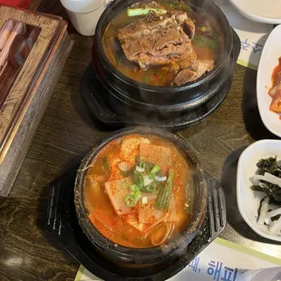 a variety of food on a table