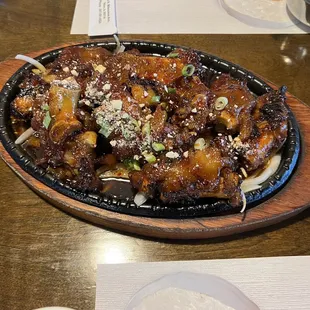a plate of food on a table