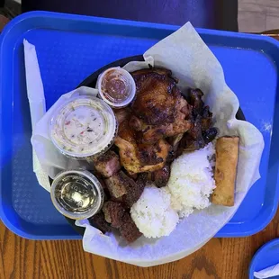Lunch Plate 3 Choice (smoked pork, sweet pork,&amp; chicken)