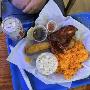 Pick 1 lunch plate with BBQ Chicken and potato salad