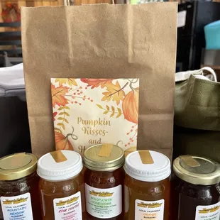 a variety of preserves