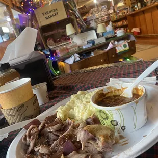 Generous portions of homestyle food