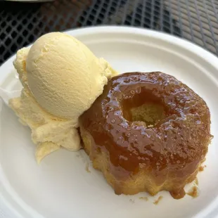 Toffee Bundt Cake with ice cream. BEST DESSERT