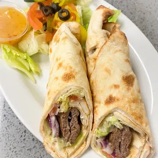 Beef Kobideh Sandwich/Wrap.