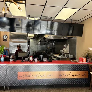 the kitchen counter and counter tops