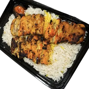 Hafez Cafe: Boneless Chicken Kabab Dark Meat.