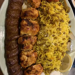 31. Chicken Kabob Soltani  with adas polo rice yummy yummy