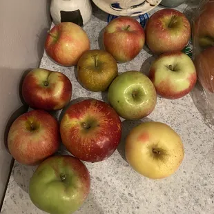 Picked an assortment of apples from their seconds crates after trying a free sample of their Empire!