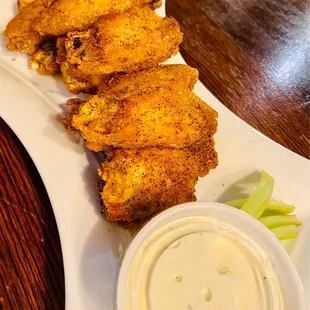 Cajun dry, rub chicken wings