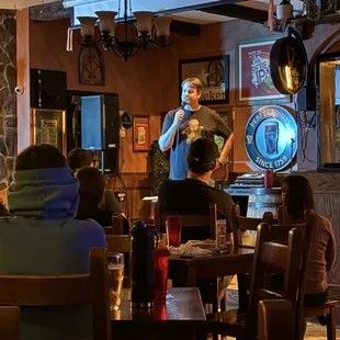 a man giving a presentation