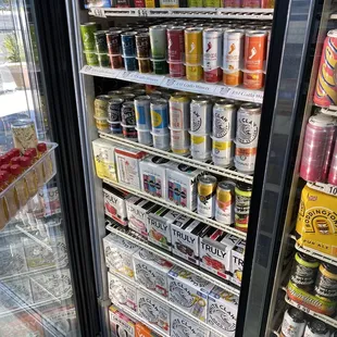 a refrigerated beverage display