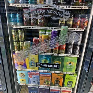 a refrigerator full of beer