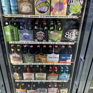 a refrigerator full of beer
