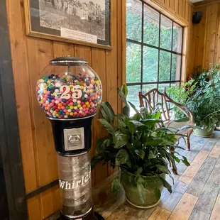 a gum ball dispenser