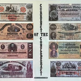 Confederate states of America money