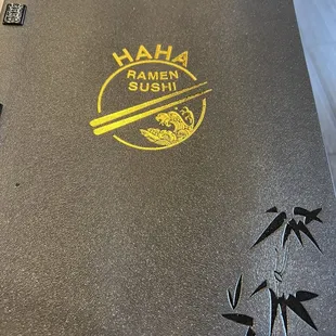 Menu cover