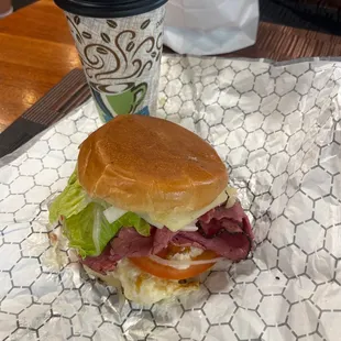 Pastrami egg and cheese