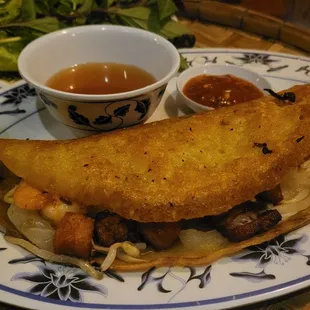 Vietnamese Crepe with Pork Belly &amp; Shrimp