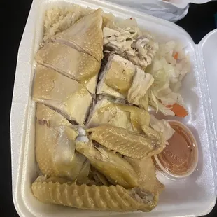 Hainanese chicken plate