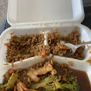 Chicken and broccoli