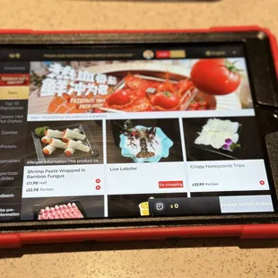 Order via iPad