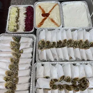 a variety of food items