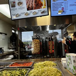 a view of the food being prepared