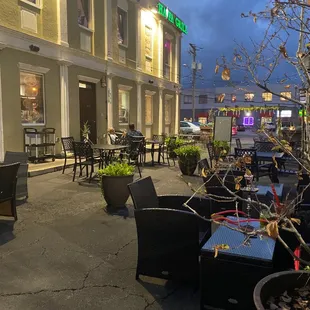 Nice relaxing area outside to sit and eat the best shawarma around!