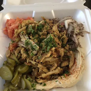 Chicken Shawarma Hummus Platter