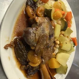 Amazing Lamb Shank w/ couscous every Tuesday!
