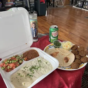 Salad Combination with Falafel Balls